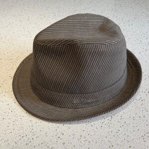 Ben Sherman Brown Striped Fedora Hat
